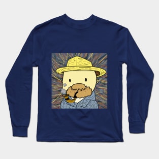 Kawaii Van Gogh Self Portrait Long Sleeve T-Shirt